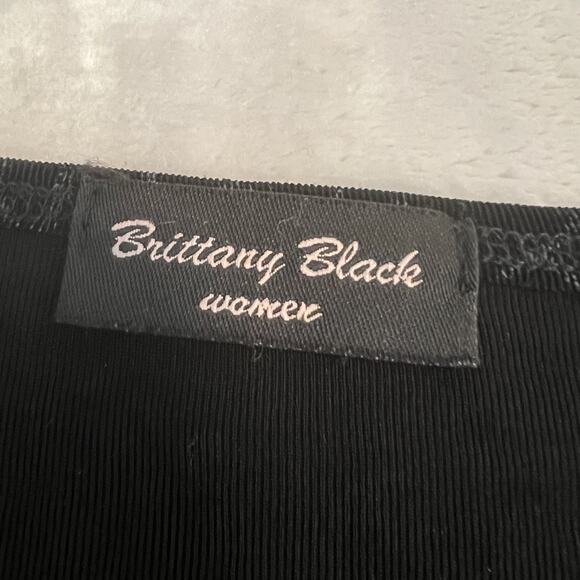 VTG Brittany Black Top Womens 2X Black Metallic Abstract Fairygrunge Whimsigoth - Picture 8 of 10